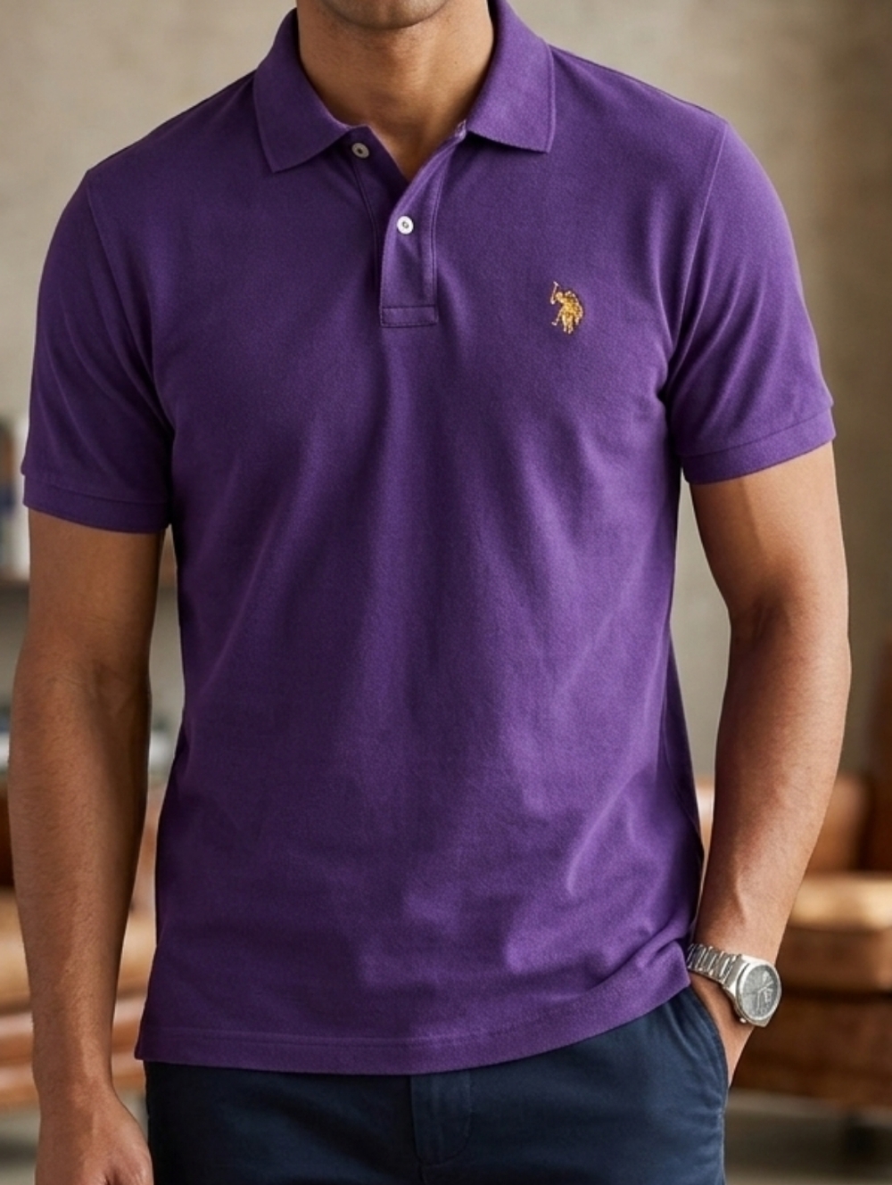 U.S. Polo Assn. Purple Polo Shirt